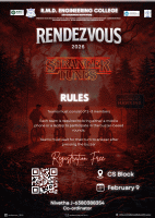 STRANGER TUNES 2026 Inter-College Entertainment Event Poster